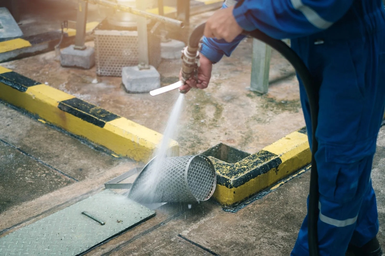 industrial plant cleaning surface